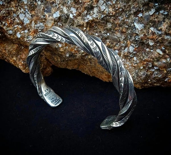 Image of Traditional Stamped Twisted Bracelet