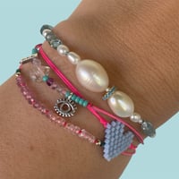 Image 1 of Aqua Pearls bracelet