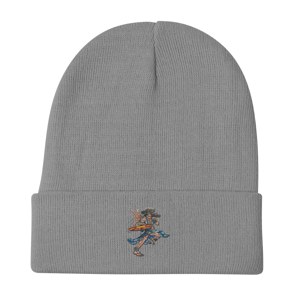 "R0N1N" SLO Embroidered Beanie [ART ILLUSTRATED BY GREGORY HAWKINS]