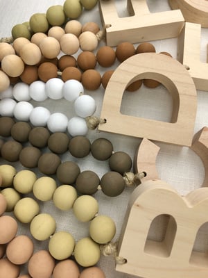 Image of Extra Mini Love Beads - LETTERS (A-I)