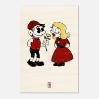 Image 1 of Maður og Kona - Wood print 20x30 cm / 8x12″