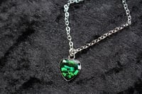 Image 4 of Dead Good Beetle wing tiny heart necklace