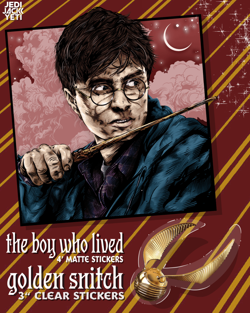 Image of The boy who lived + golden snitch