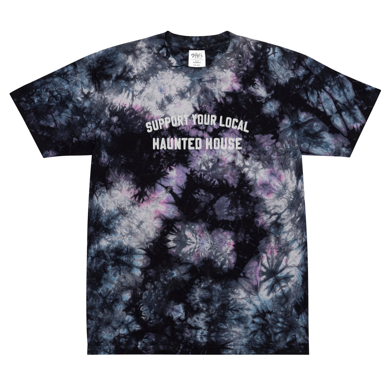 Image of Support Your Local Haunted House oversized tie-dye t-shirt