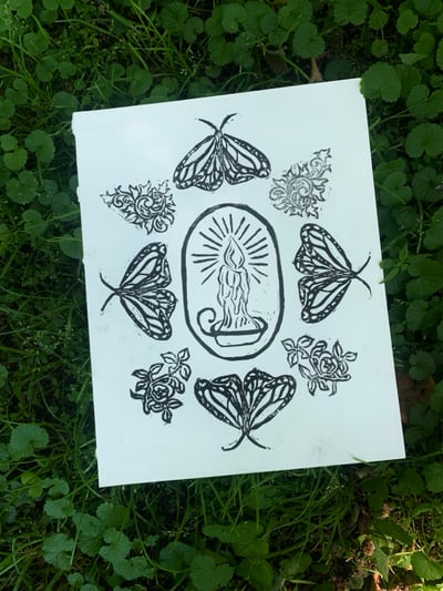 Image of Candle and the Moths Print