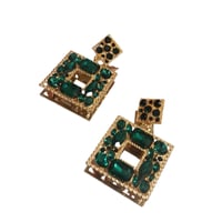 Image 3 of Geometric 2 square earring