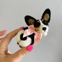 Image 1 of Corgi Puppy Tricolor Brooch / Pin