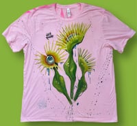 Image 1 of “VENUS FLY TRAP” HAND PAINTED T-SHIRT XL