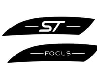 Image 3 of X2 Ford Focus Mk3.5 Rear Reflector Overlay Sticker Decal