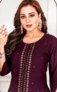 Image 3 of KSV8107-1 Pc Soft Rayon Slub Kurthi