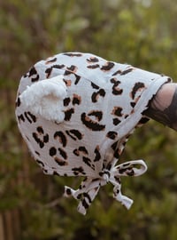 Image 1 of Little Leopard double gauze sun bonnet 