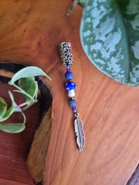 Image 2 of Feather Dangle Bead with Sodalite