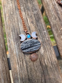 Image 1 of Electroformed Tourmaline triple goddess necklace 02