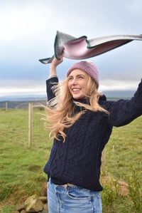 Image 21 of Bramble Green Lambswool Shawl - Made in Scotland