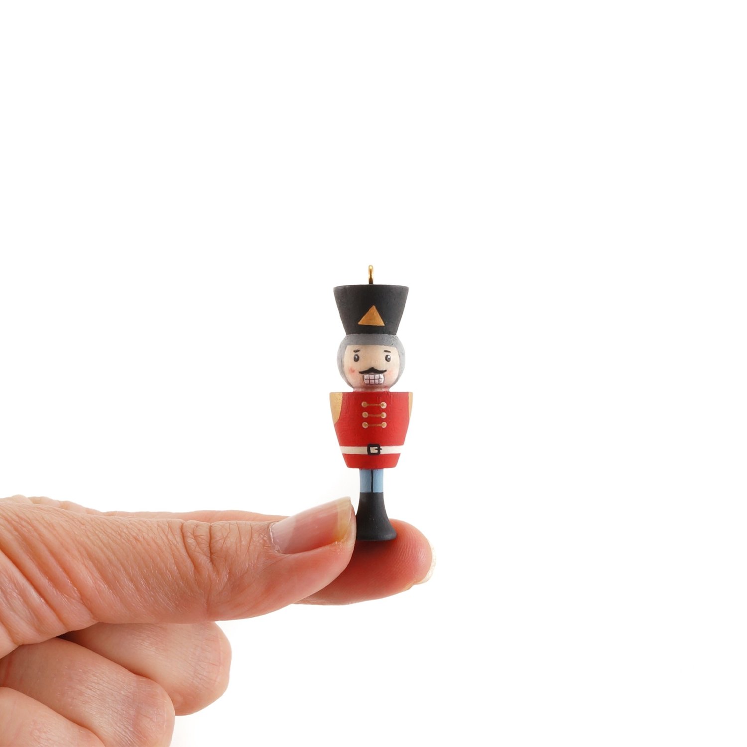 Image of Miniature Nutcracker in a matchbox & Clara Ornaments 