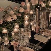 Image 3 of Cylinder glass vase for floating candle  in 3 sizes 