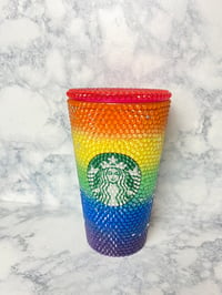 Rainbow Bling Tumbler