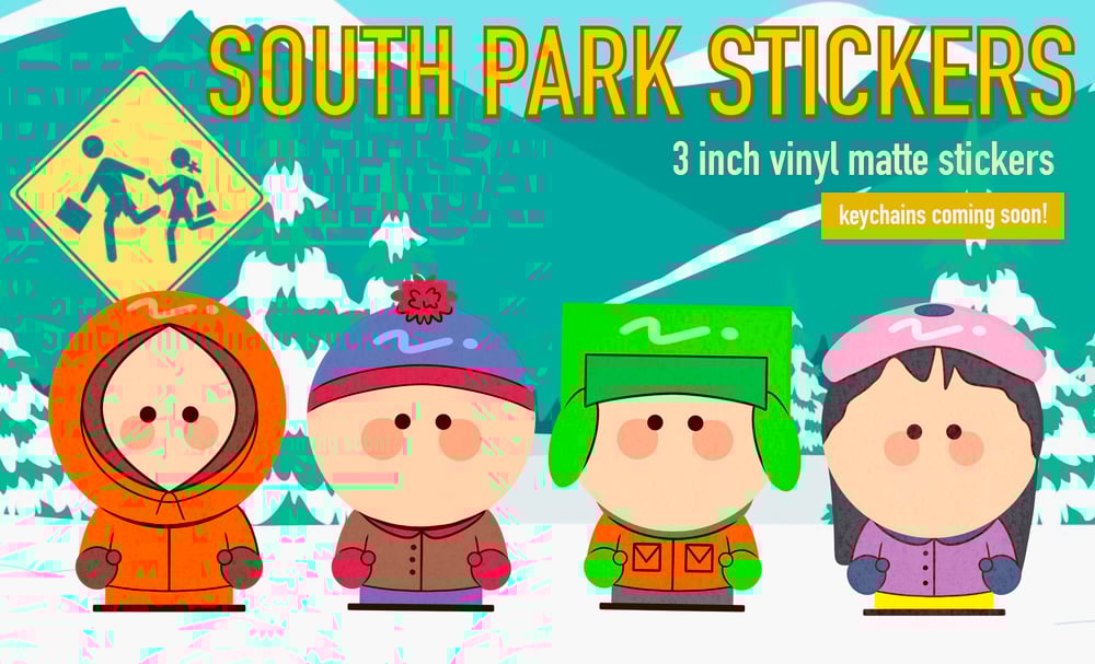 Image of South Park Keychains and Stickers