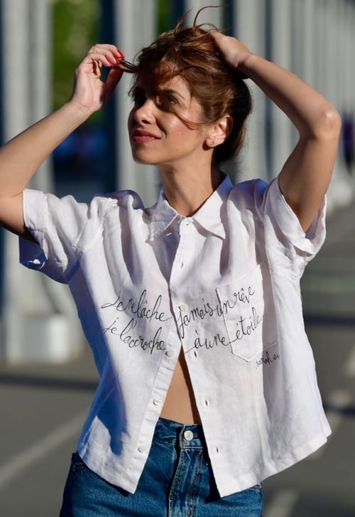 Image of Chemise crop « le rêve »