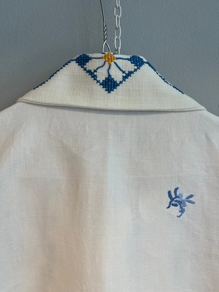Image of Blue embroidery shirt  (small)