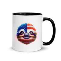 Image 4 of Independence Day Sloth USA Flag Coffee Mug