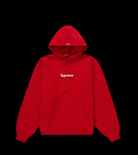 SUPREME BOX LOGO RED HOODIE