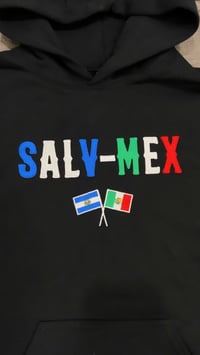 Image 3 of SALV-MEX  Black Embroidered Unisex Hoodie 