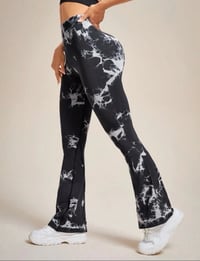 Image 5 of Tye Dye Flare Bottoms (black blue ) 