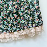 Image 3 of Girls' Fun & Fabulous Skirt - Hunter Green Floral - Rifle Paper Co.
