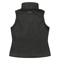 Image 2 of Women’s Columbia fleece vest with white embroidery of Grier logo
