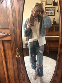 Image 1 of Sparkle fringe jeans 