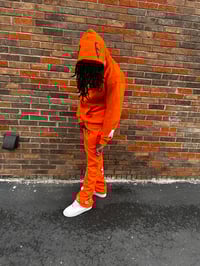 Image 2 of ORANGE RHINESTONE KW TRACKSUIT
