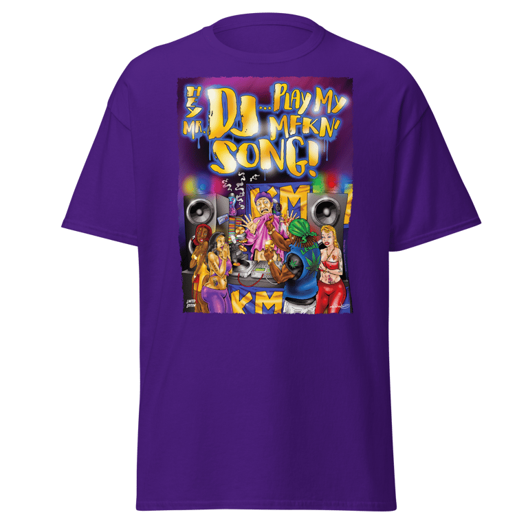 Hey DJ Play My Song Tee Image 4