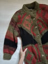 70s mohair art sweater with quilted lining 