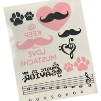 Image 2 of glitter temporary tattoo sheet :3