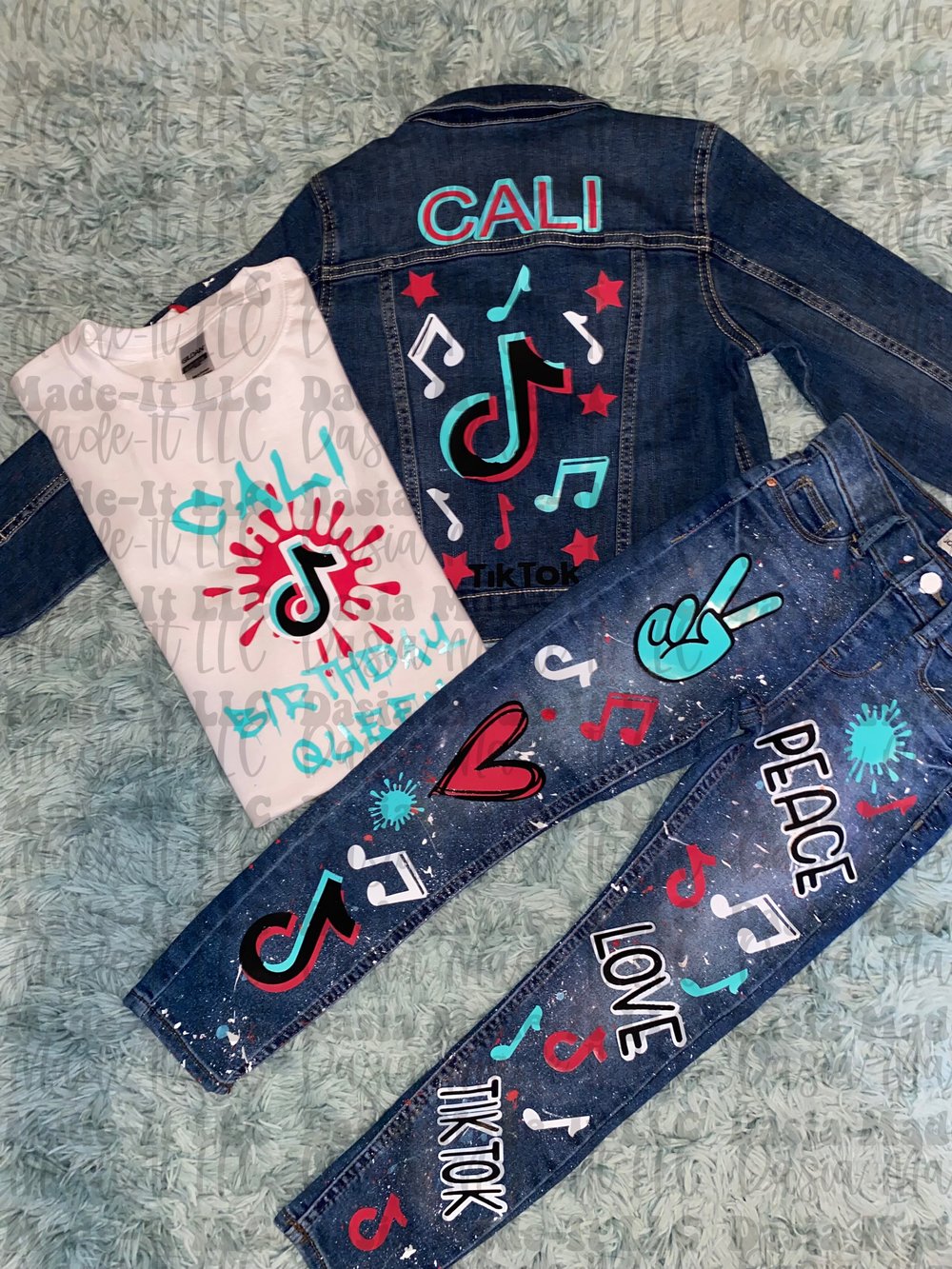 Image of Girls Custom 3Pc Pant Set 