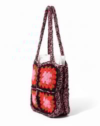 Image 1 of Floral Granny Square Tote Bag (Fully Lined)