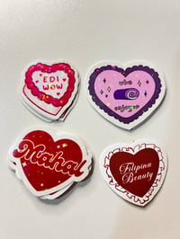 Image 4 of Heart cake Filipino Vinyl Stickers