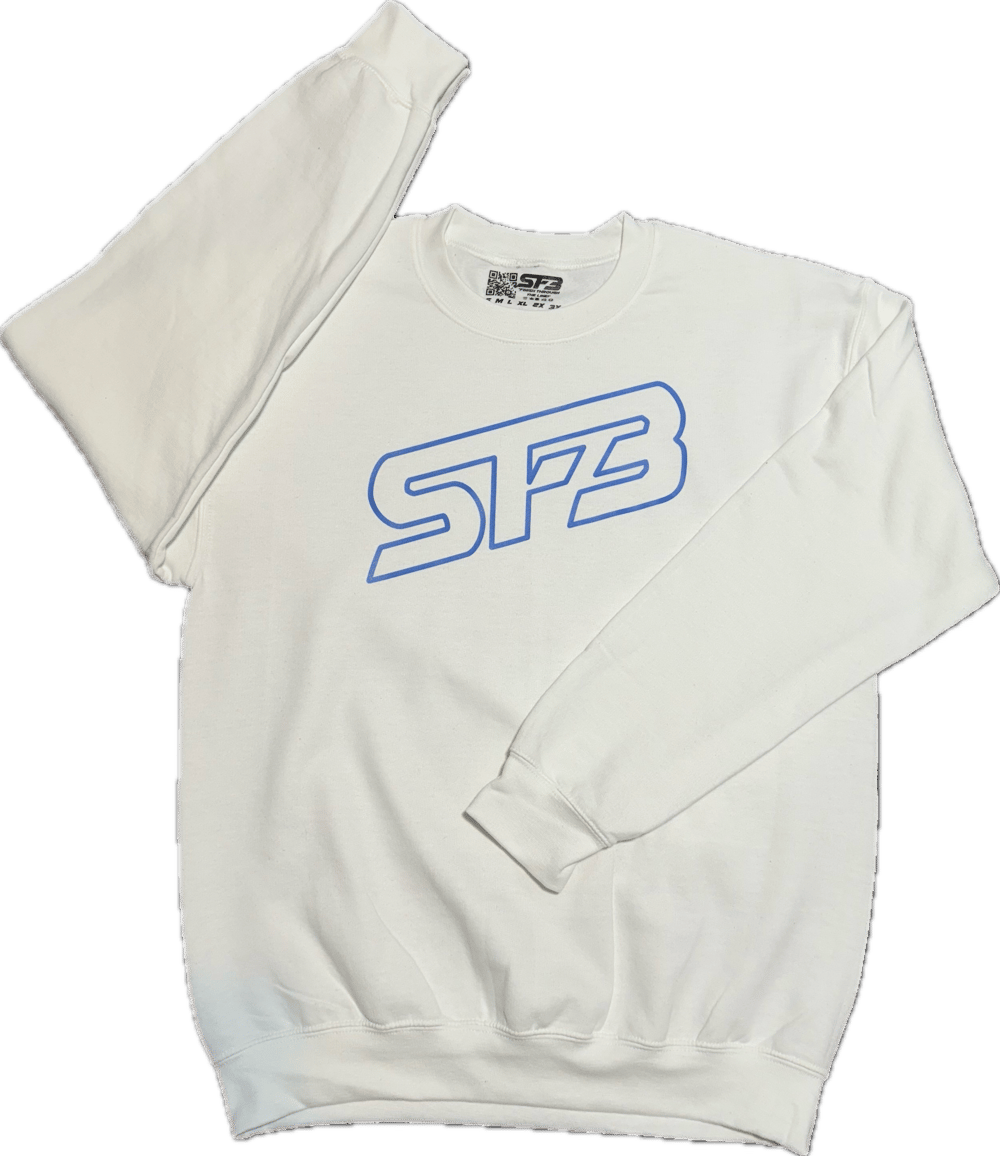 Carolina Blue On White SF3 Hoodie/Crewneck