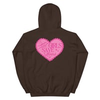 Image 8 of HOT GIRLS HAVE HEART HOODIE - HOT PINK