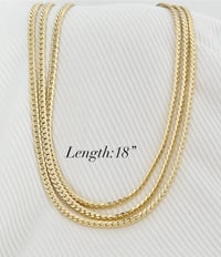 Image 1 of Pvd Gold Plated 18” Curb link Chain, Non Tarnish