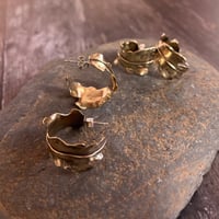 Image 4 of Golden Oak Hoop Earrings
