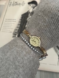 Image 4 of Vintage Stretch Band Gold Dial Watch - New with tag 