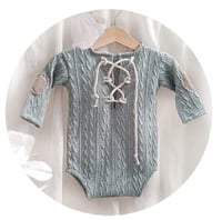 Image 3 of Sitter boys bodysuit Charlie | sage