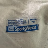 Image 5 of 1970s Sears Thumbs Up Boot Cut Jeans 