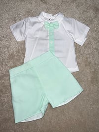 Boys Mint Spanish Short Set
