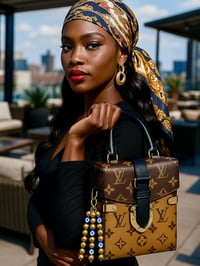 Image 2 of Gold Hematite & Evil Eye Protection Bag Charm – Luxury Spiritual Keychain