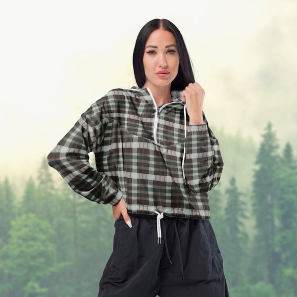 Image of Women’s cropped Burkman Bros Inspired windbreaker