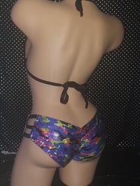 Image 3 of Strappy Sides Shorts Set 2 Prints