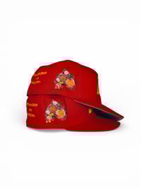Image 4 of Red New Era Fitted Cap   7 5/8. 